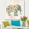 Designart - Boho Paisley Elephant I - Bohemian & Eclectic Canvas Artwork